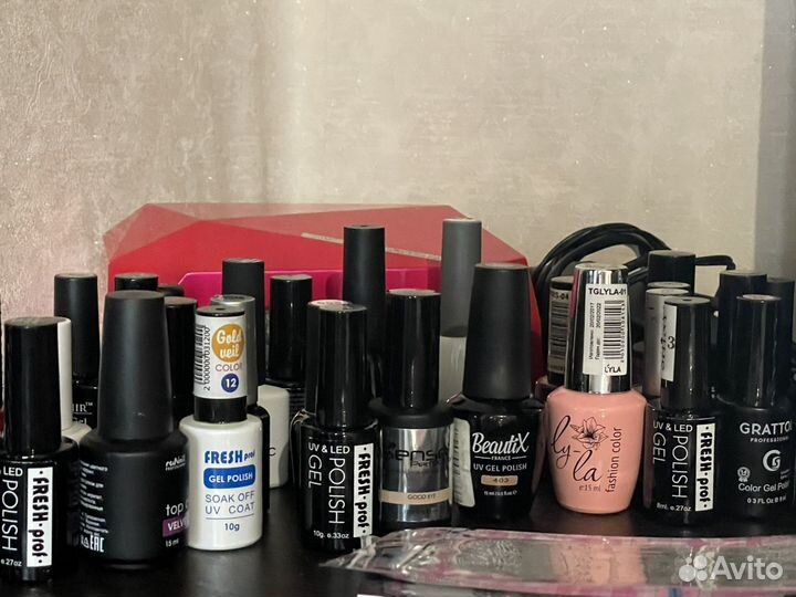 Лампа для ногтей набор