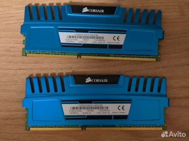 Оперативная память ddr3 8gb (2x4gb) Corsair