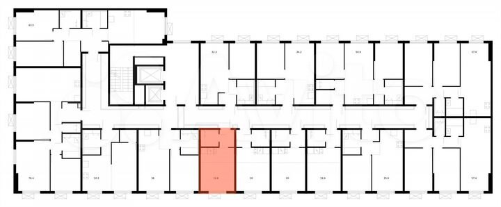 Квартира-студия, 19,8 м², 7/16 эт.
