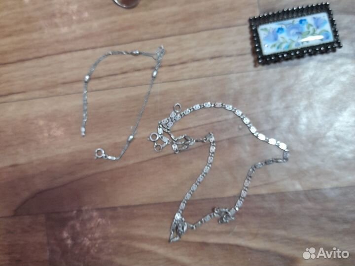Серьги цепочки кольца