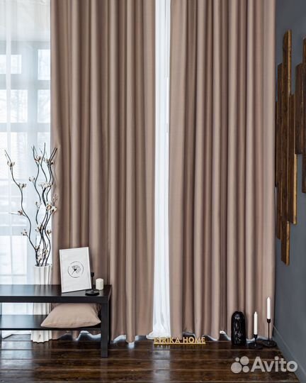 Шторы блэкаут Амадео дымчато-розовый новые пошив
