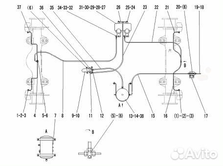 Рукав от компрессора к клапану - 4120000750 (sdlg)