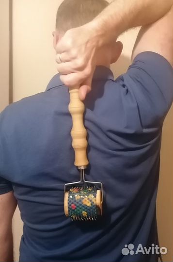 Аппликатор Ляпко, валик на длинной ручке