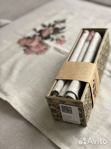 Льняные салфетки полотенца в подарочной упаковке