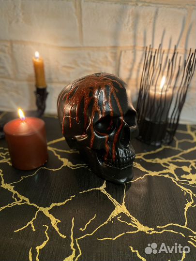 Череп человека для интерьера/фотосессии/хэллоуина