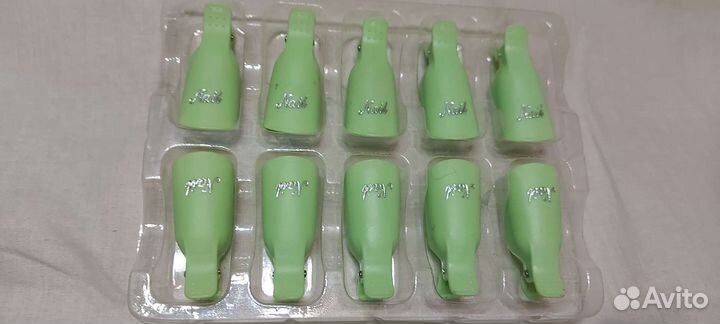 Зажимы для маникюра (снятия гель лака) 3 шт.Набор