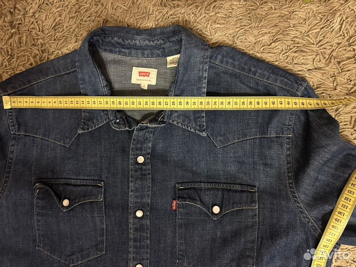 Джинсовая рубашка мужская