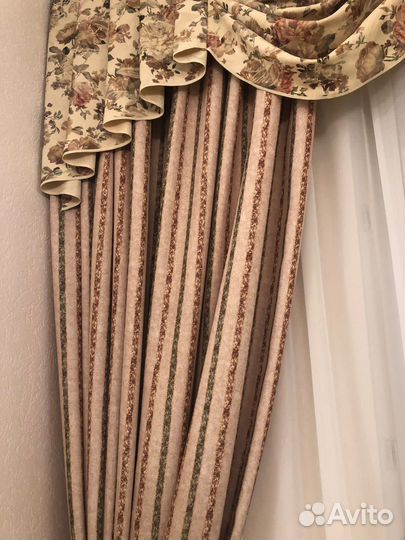 Шторы с ламбрекеном, портьеры