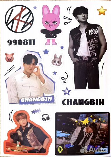 Наклейки стикеры Stray Kids