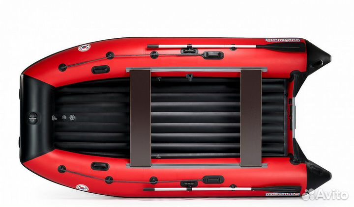 Лодка mishimo rapid 400 PRO (красно-черная)