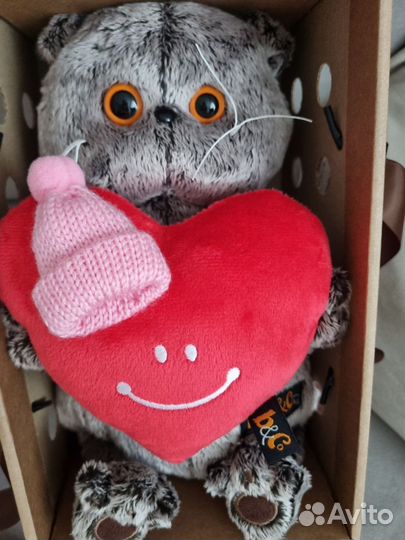 Кот басик, игрушка мягкая 25 см