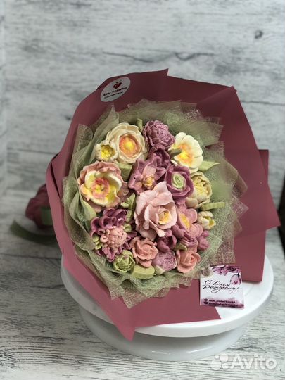 Зефирные цветы на 1 сентября букет