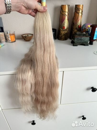 Волосы для наращивания блонд70 см