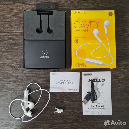 Беспроводные наушники borofoneBE22 FreeRun, лт0209