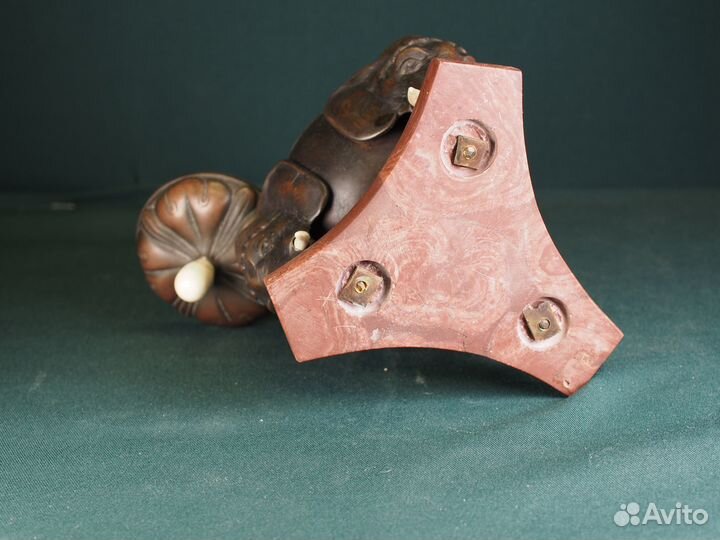 Антикварная бронзовая чернильница