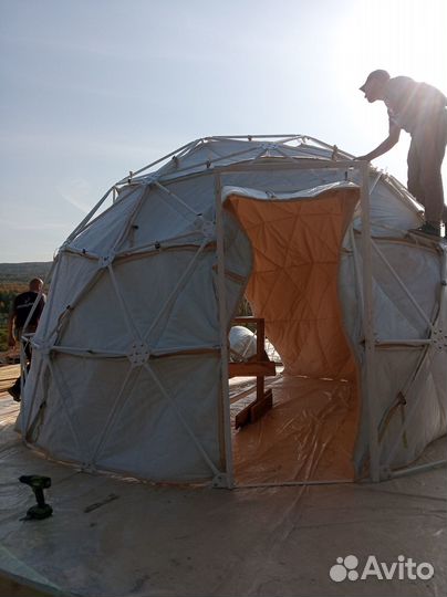 Геокупол для глэмпинга утепленный, сфера