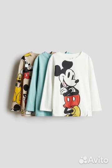 Лонгслив 3шт H&M 92 110/116 122/128