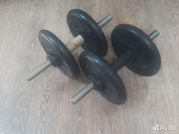 Гантели разборные обрезиненные