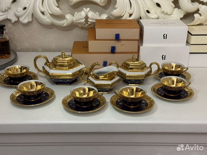 Антикварный кофейный сервиз Limoges (Лимож)