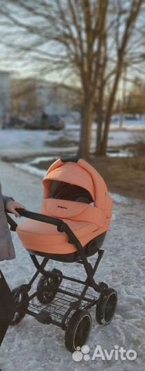 Коляска mr Sandman Maestro Цвет персиковый,кожа