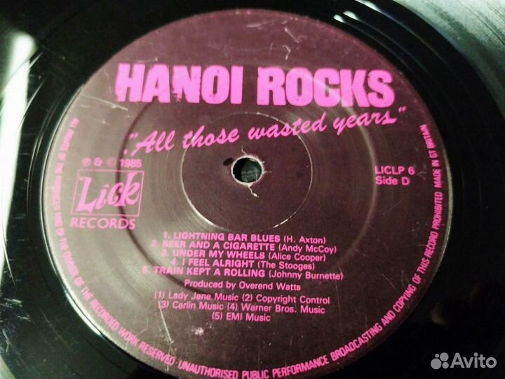 Hanoi Rocks All Those Wasted Years винил glam