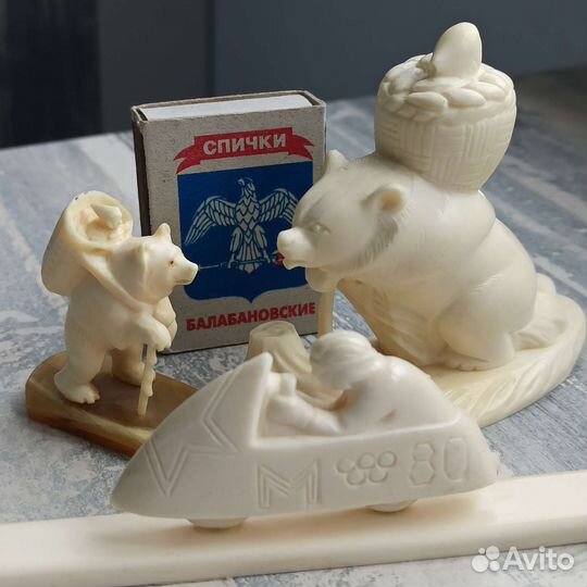 Маша и медведь 2 фигурки, Гонщик олимпиада 80