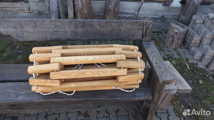 Гамак деревянный с каркасом