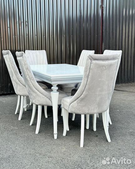 Кухонный стол и стулья комплект, стол нераздвижной