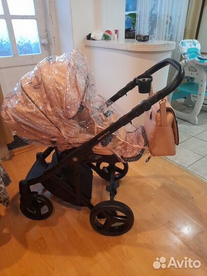 Коляска классическая «Raffaello» бежевый хаки