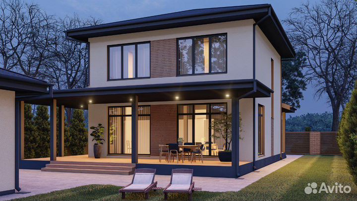 Готовый проект дома из блоков 9x9