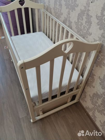 Детская кроватка Антел Каролина + матрас Plitex