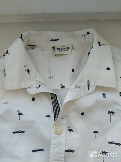 Рубашка для мальчика новая 1-1,5 года