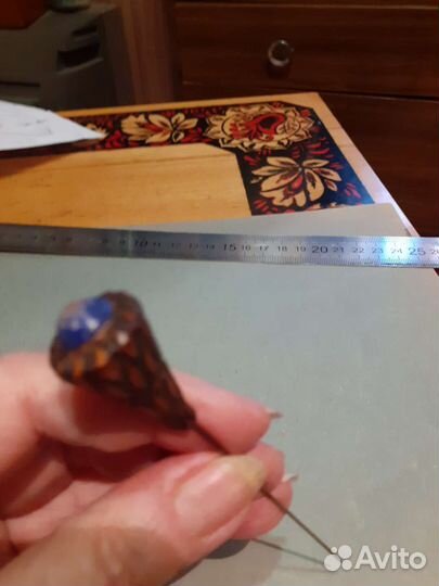 Старинная булавка для шляпы