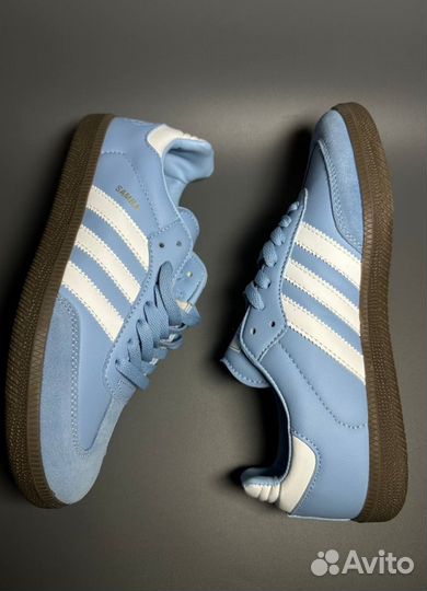 Кроссовки Adidas Samba Blue Люкс