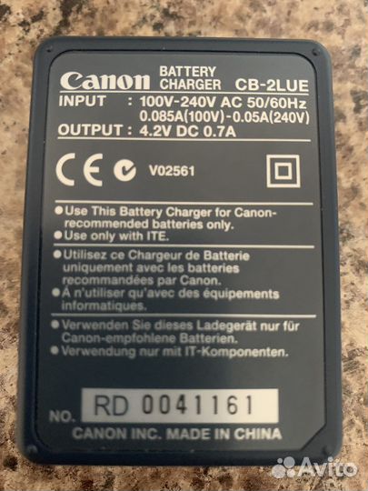 Зарядка и аккумулятор для canon ixus