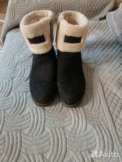 Ботинки зимние женские замшевые