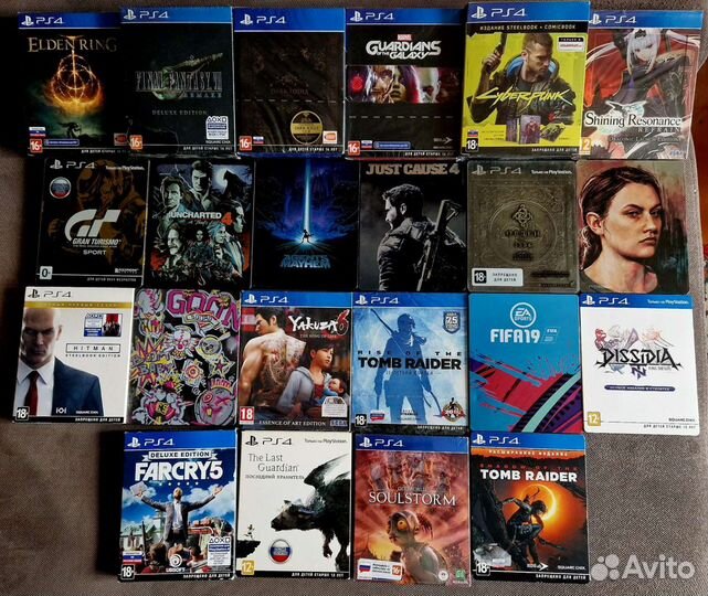 Редкие игры ps4 и Steelbook
