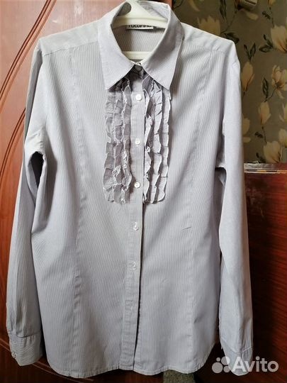 Блузка и водолазка школьная. Рост 158