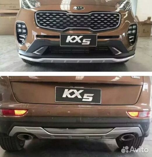Накладка на передний, задний бампер KIA 16