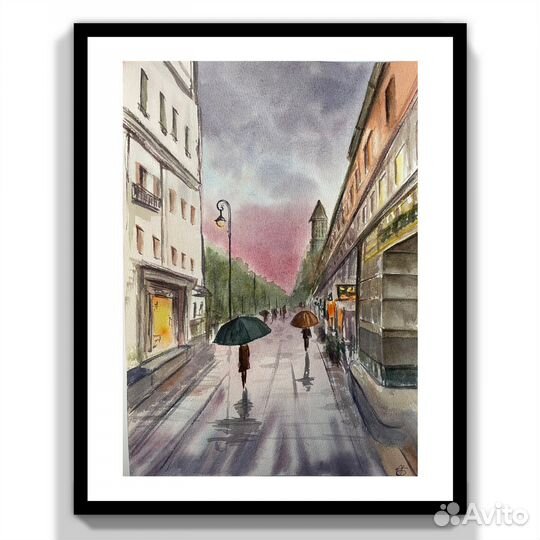 Картина акварель А4