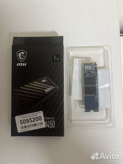 1000 гб SSD M.2 накопитель MSI spatium M450