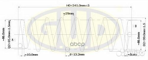 Пружина ходовой части зад прав/лев GCS20845