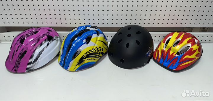 Шлемы защитные, защита колен, локтей, кистей