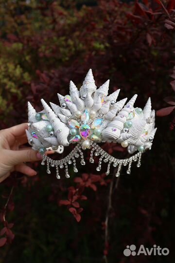 Корона русалки из ракушек