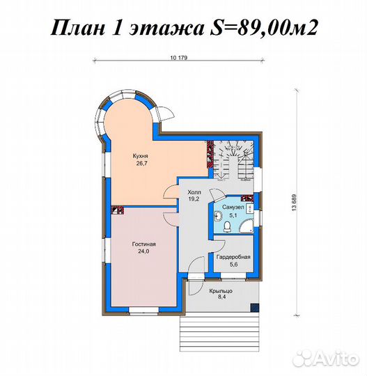 Альбом Проект двухэтажного дома - 261,6 м2