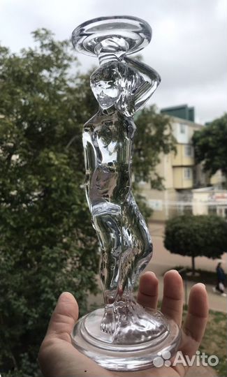 Подсвечник стекло женская фигура (2 шт ) новые