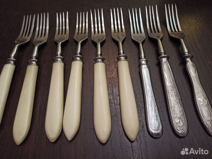 Вилки, ножи с костяными ручками, СССР