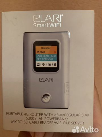 Elari smart wifi SIM/eSIM 4g роутер и пауэрбанк