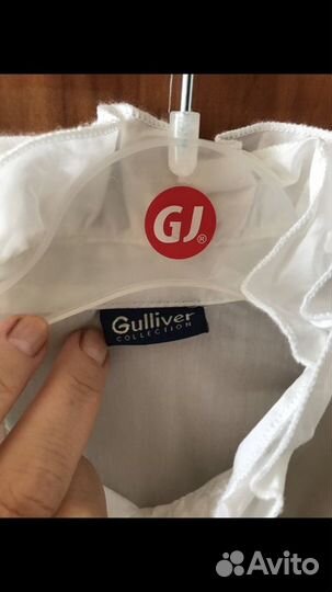 Рубашка белая нарядная для девочки 152