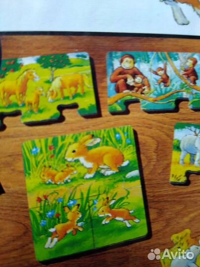 Пазлы и домино для детей от 2х лет